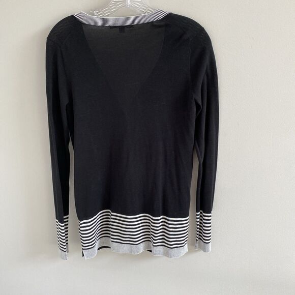 LACOSTE Black Button Cardigan Sweater 100% Cotton Pockets Croc Logo Size 36 - Picture 5 of 5